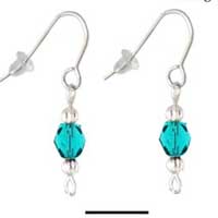 C2251 - Beaded Earrings - Teal (3 pairs per package)