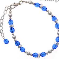 C2385 - Beaded Bracelet - Blue (3 bracelets per package)