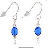 C2386 - Beaded Earrings - Blue (3 pairs per package)