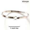 F1080 - Silver Latching Bangle Bracelet (6 per package)