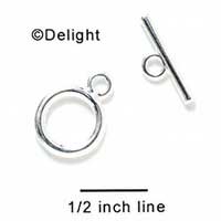 F1083 - Circle and Bar Toggle Clasp (6 sets per package)