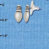 F1150 - Silver Christmas Lights - Post Earrings (3 Pair per package)