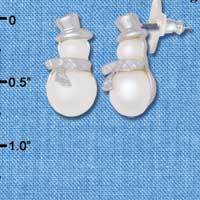 F1153 - Pearl Snowman - Post Earrings (3 Pair per package)