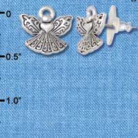 F1198 - Mini Angel with Heart - Post Earrings (3 Pair per package)