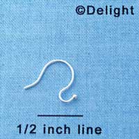 F1203 - Silver Plated French Hook Earwire with ball (100 per package)