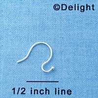 F1203 - Silver Plated French Hook Earwire with ball (100 per package)