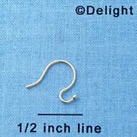 F1214 - Gold Plated French Hook Earwire with ball (100 per package)