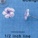 F1243 - Small Purple Flower - Post Earrings