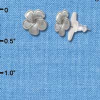 F1244 - Small Silver Flower - Post Earrings