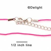 F1277 tlf - Hot Pink Cord Necklace (18