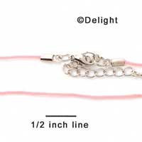 F1278 tlf - Light Pink Cord Necklace (18