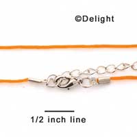 F1280 tlf - Hot Orange Cord Necklace (18
