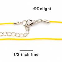 F1281 tlf - Hot Yellow Cord Necklace (18