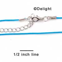 F1282 tlf - Hot Blue Cord Necklace (18
