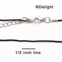 F1284 tlf - Black Cord Necklace (18