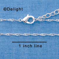 F1308 tlf - Silver Twisty Chain Necklace (16