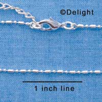 F1310 tlf - Silver Small Bead & Ball Chain Necklace (16