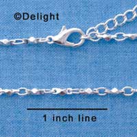 F1312 tlf - Silver Angle Connector Chain Necklace (16
