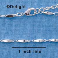 F1314 tlf - Silver Connector Chain Necklace (16