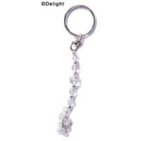 F1315 tlf - Long Clear Glass Keychain (6 per package)
