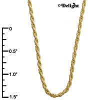 F1317 tlf - Gold Small Double Chain Necklace (16