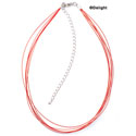 F1322 tlf - 6 Strand - Red Wire Necklace (15