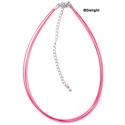 F1323 tlf - 6 Strand - Hot Pink Wire Necklace (15