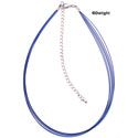 F1324 tlf - 6 Strand - Blue Wire Necklace (15