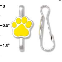 F1388 tlf - Yellow Paw - Im. Rhodium Plated Lanyard Clip (6 per package)