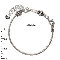 F1396 tlf - Two Part Im. Rhodium Plated Large Hole Bead Bracelet (2 per package)