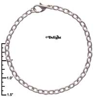 F1397 tlf - 8 Medium Chain Bracelet - Im. Rhodium Plated (6 per package)