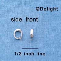 F1424 tlf - 8x6x2mm Hinged Bail - Silver Plated Finding (2 per package)