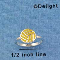 F1444 tlf - Enamel Water Polo Ball - Size 7 - Silver Plated Ring (6 per package)