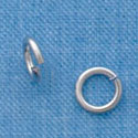 G1010 tlf - 6mm Jump Rings - 18 Gauge (1 mm) - Im. Rhodium Plated (144 per package)