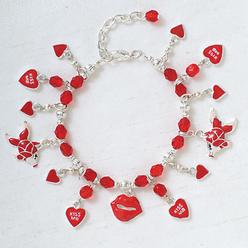 kiss me charm bracelet