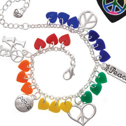 Acrylic Heart Charms