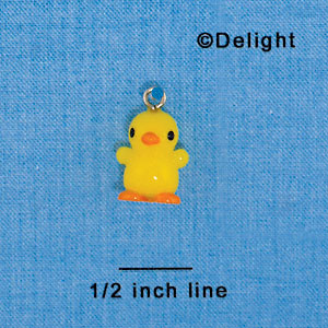 N1082+ tlf - Yellow Chick - 3-D Hand Painted Resin Charm (6 Charms per package)