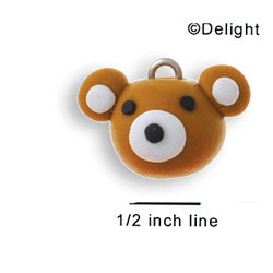 FM1002+ tlf - Teddy Bear - 3-D Fimo Charm  (6 per package)