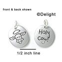 N1010+ - Holy Cow! - Silver Resin Charm (6 Charms per package)