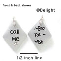N1028+ - Call Me, 1-800-You-Wish - Silver Resin Charm (6 charms per package)