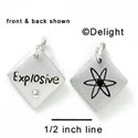 N1031+ - Explosive & Atomic Bomb - Silver Resin Charm (6 charms per package)