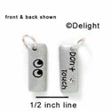 N1036+ - Look, Don't Touch - Silver Resin Charm (6 charms per package)