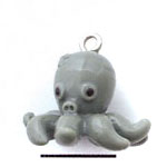 N1074+ tlf - Octopus - 3-D Hand Painted Resin Charm (6 Charms per package)