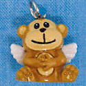 N1084+ tlf - Monkey Angel - 3-D Hand Painted Resin Charm (6 Charms per package)