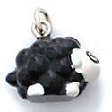 N1086+ tlf - Black Sheep - 3-D Hand Painted Resin Charm (6 Charms per package) 