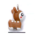 N1091+ tlf - Doe - 3-D Hand Painted Resin Charm (6 Charms per package) 