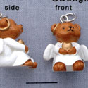 N1110+ tlf - Angel Bear - 3-D Hand Painted Resin Charm (6 per package)