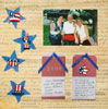 Fourth of July layout with resin embellishments