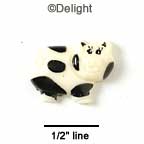 0017C* - Pig Black White Mini (Left & Right) - Resin Decoration (12 per package)