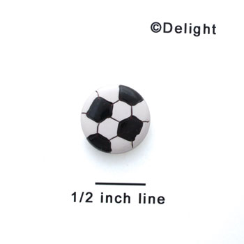 0033B ctlf - Soccer ball Black White Small - Resin Decoration (12 per package)